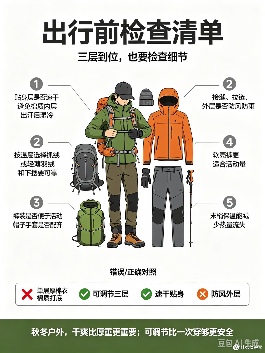 秋冬户外三层穿衣法指南
