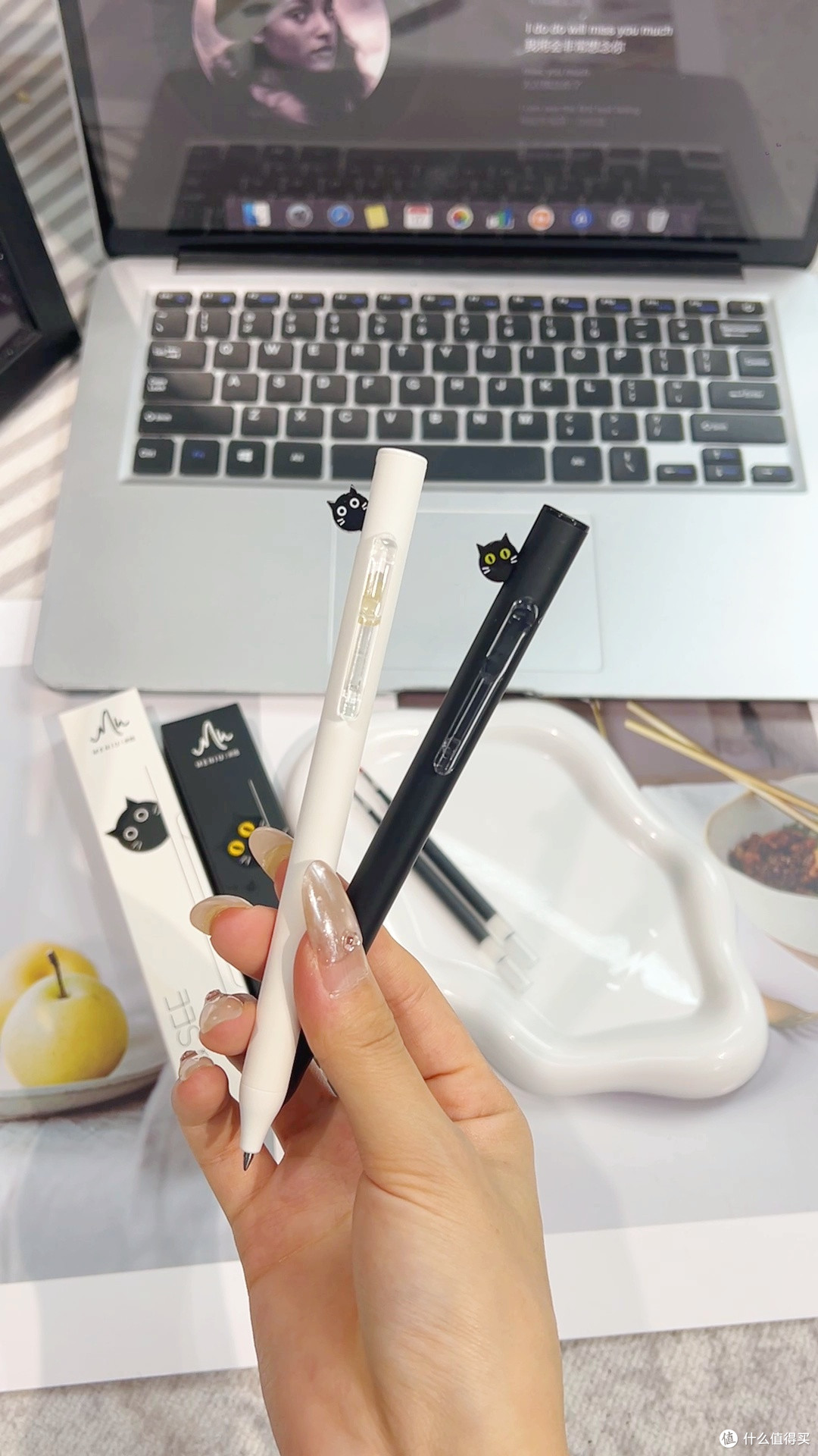 米扭躲躲笔开箱第一印象按动出猫的趣味设计