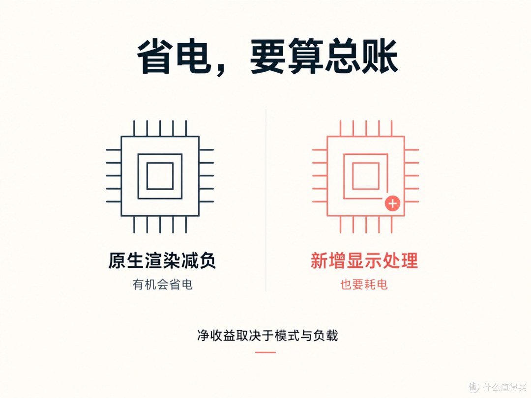 省下的渲染开销，要先扣掉补帧本身的开销。