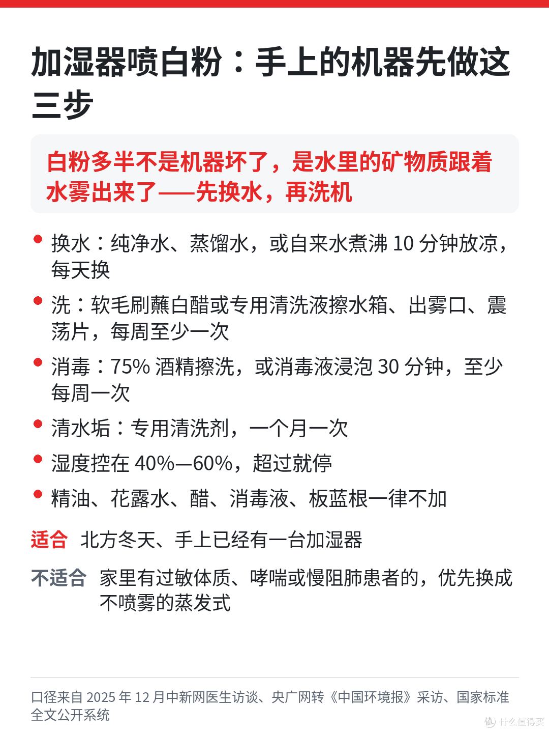 加湿器喷白粉不是坏了,是超声波的锅