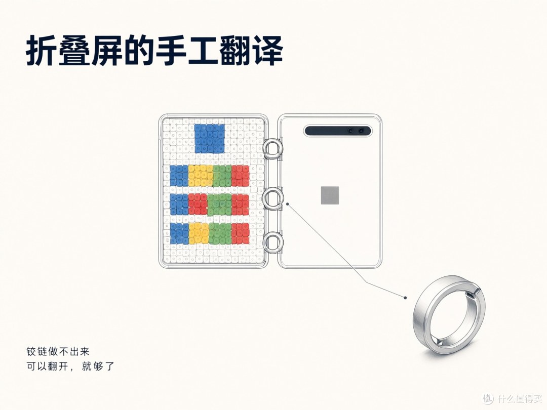不模仿铰链，只留下“翻开”这个动作