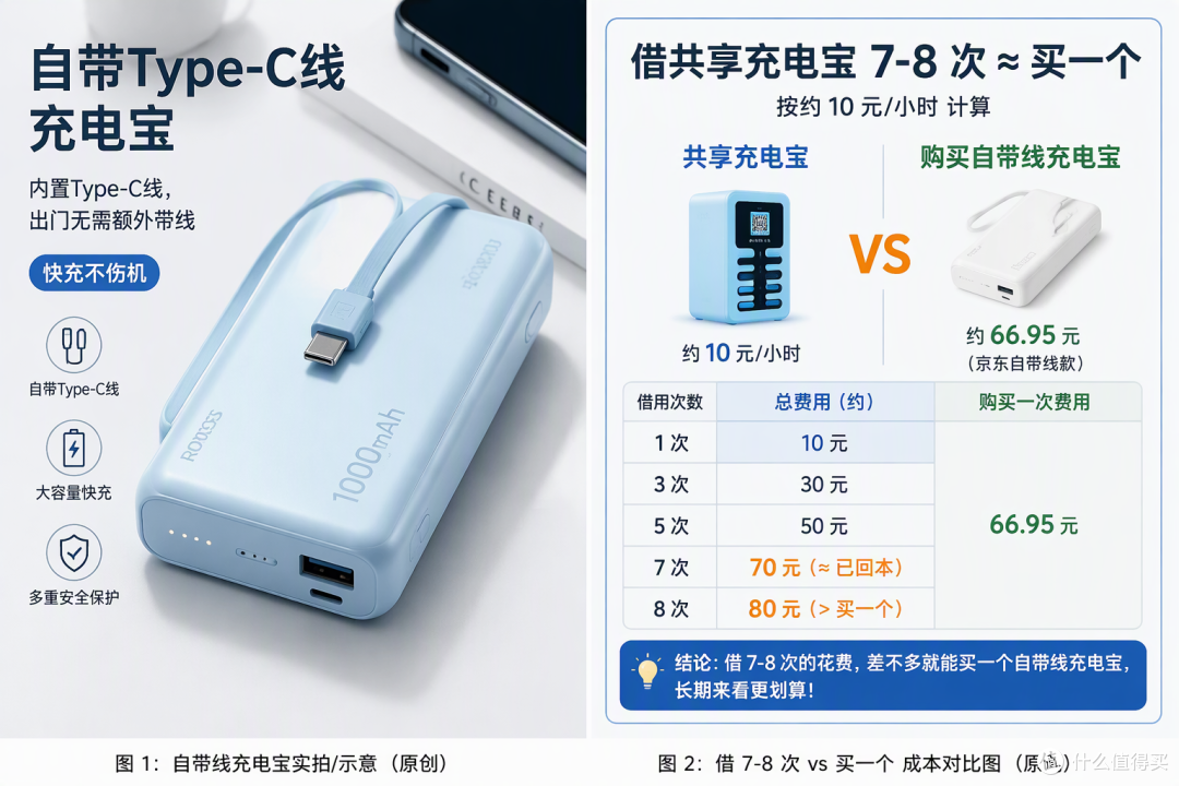 共享充电宝1小时10块:借7次够买一块