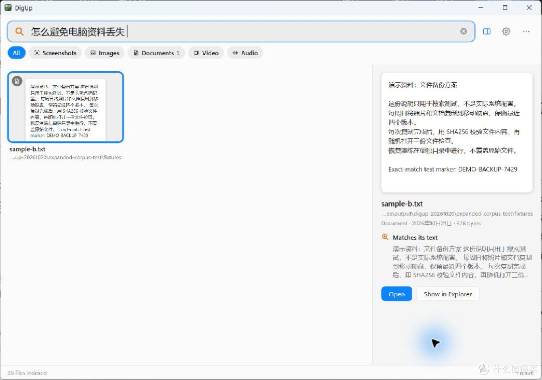 DigUp文件搜索工具:安装、使用与实测