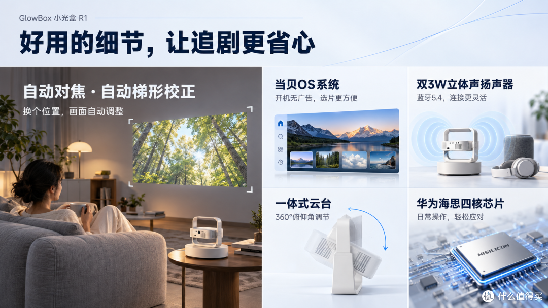 不想举着手机追剧了,小光盒R1让卧室多点意思