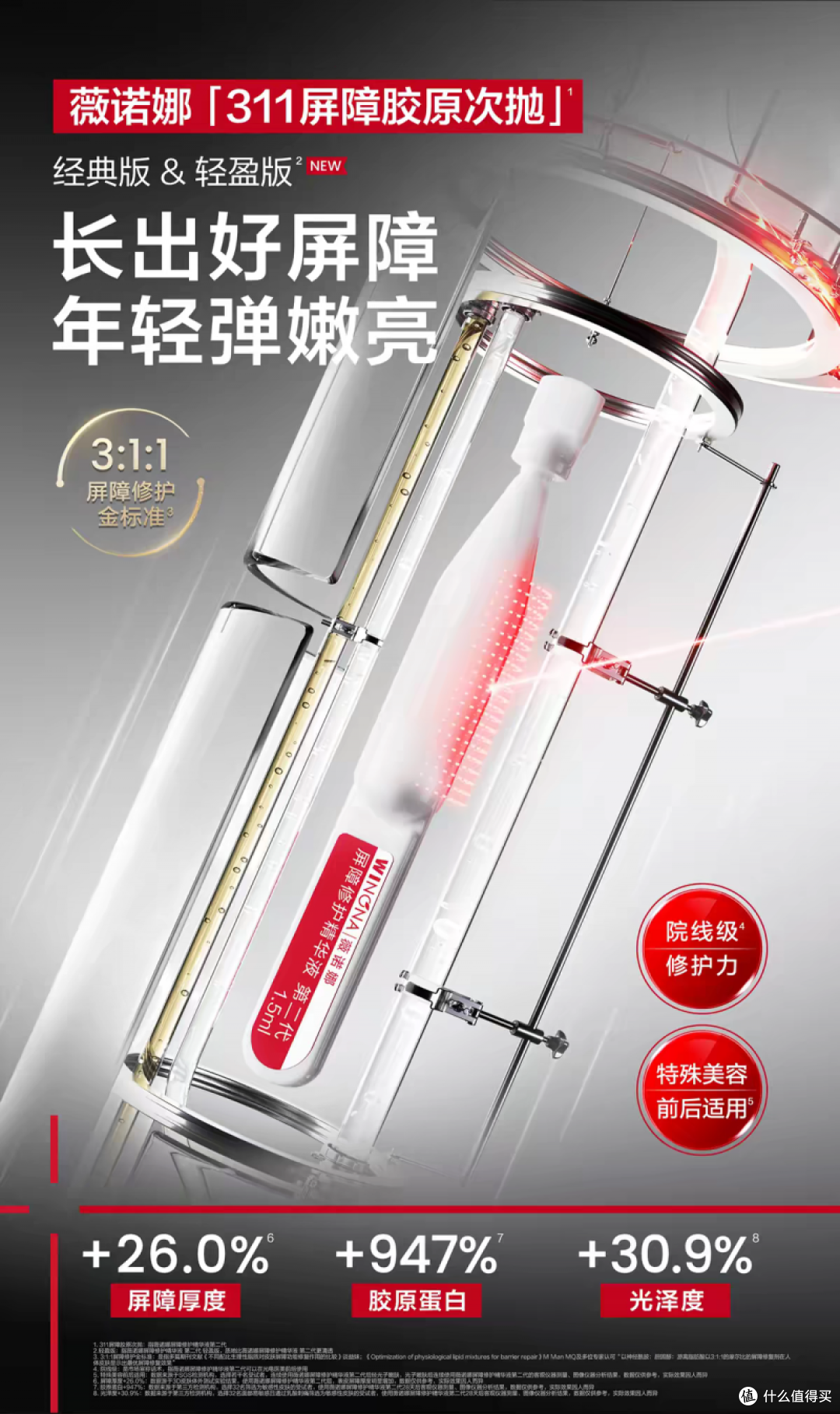 次抛精华推荐|敏感肌修护,薇诺娜 311 屏障胶原次抛实测