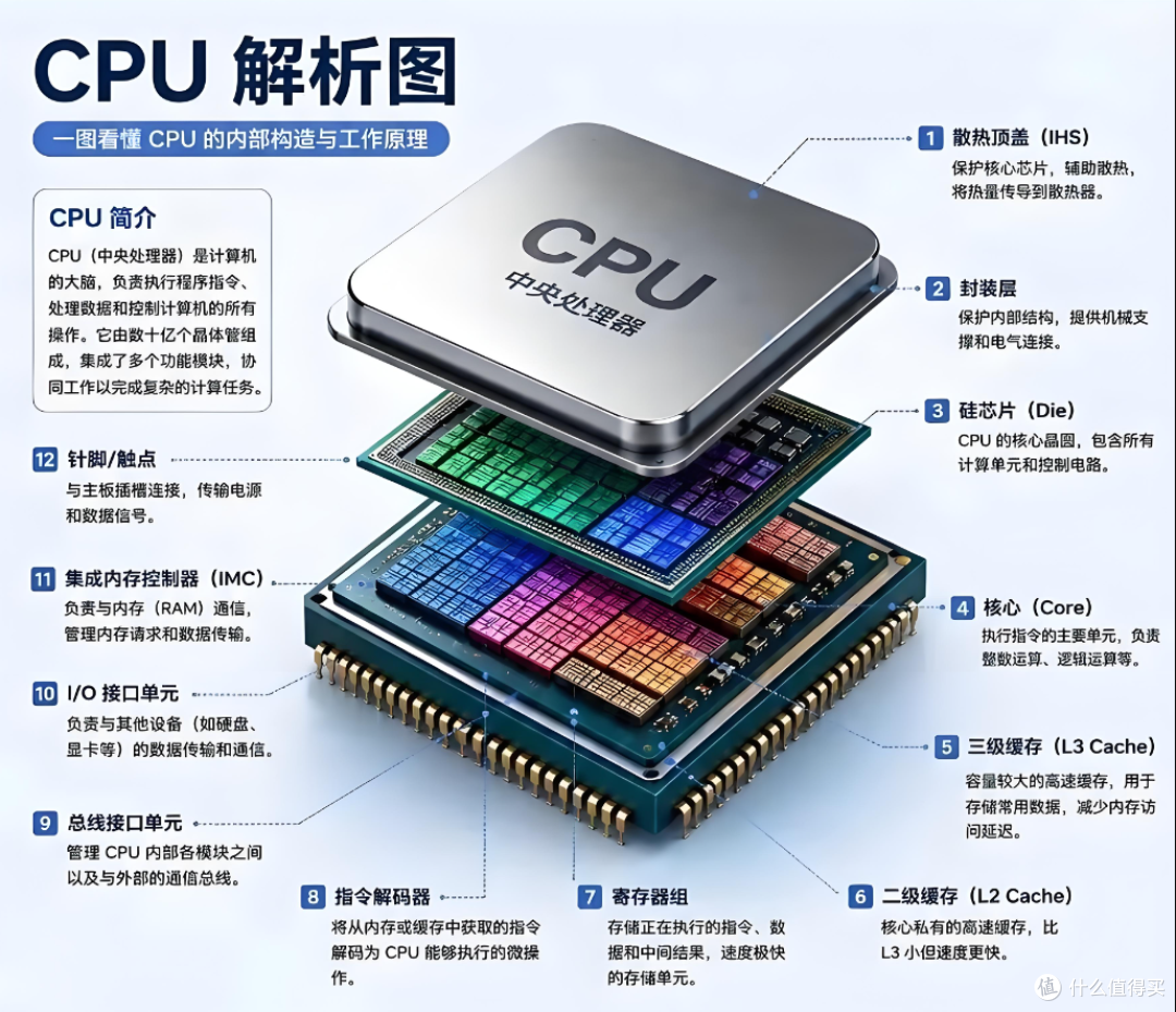 一图看懂CPU:从"看天书"到"懂门道",买电脑再也不怕被忽悠