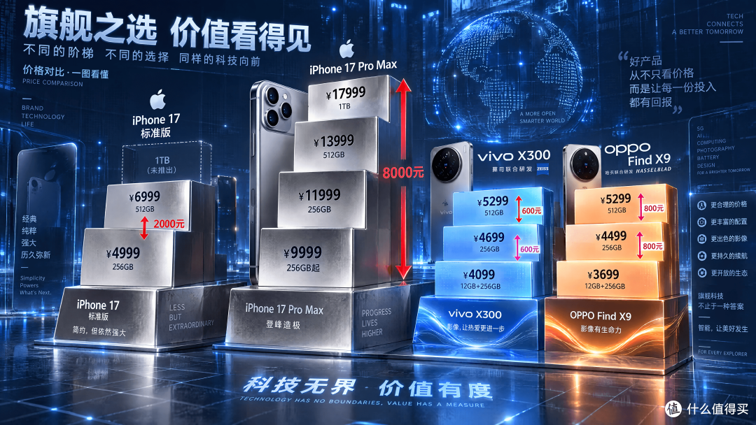 同样一部手机,256G和1T能差出4000块