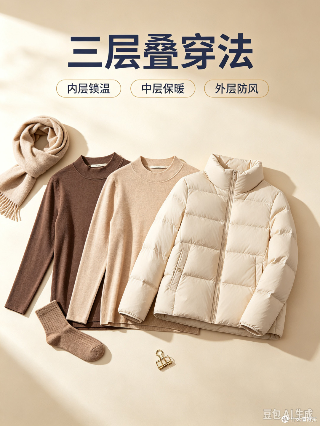 秋冬通勤三层叠穿法解析