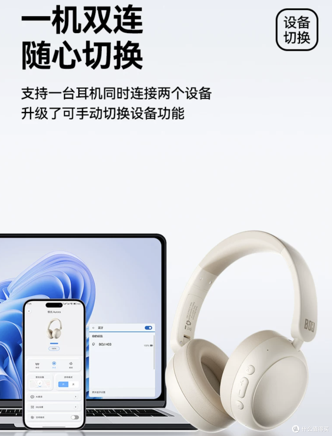 一百多元的头戴式降噪耳机?BOJ Aurora颜值、续航与功能实测