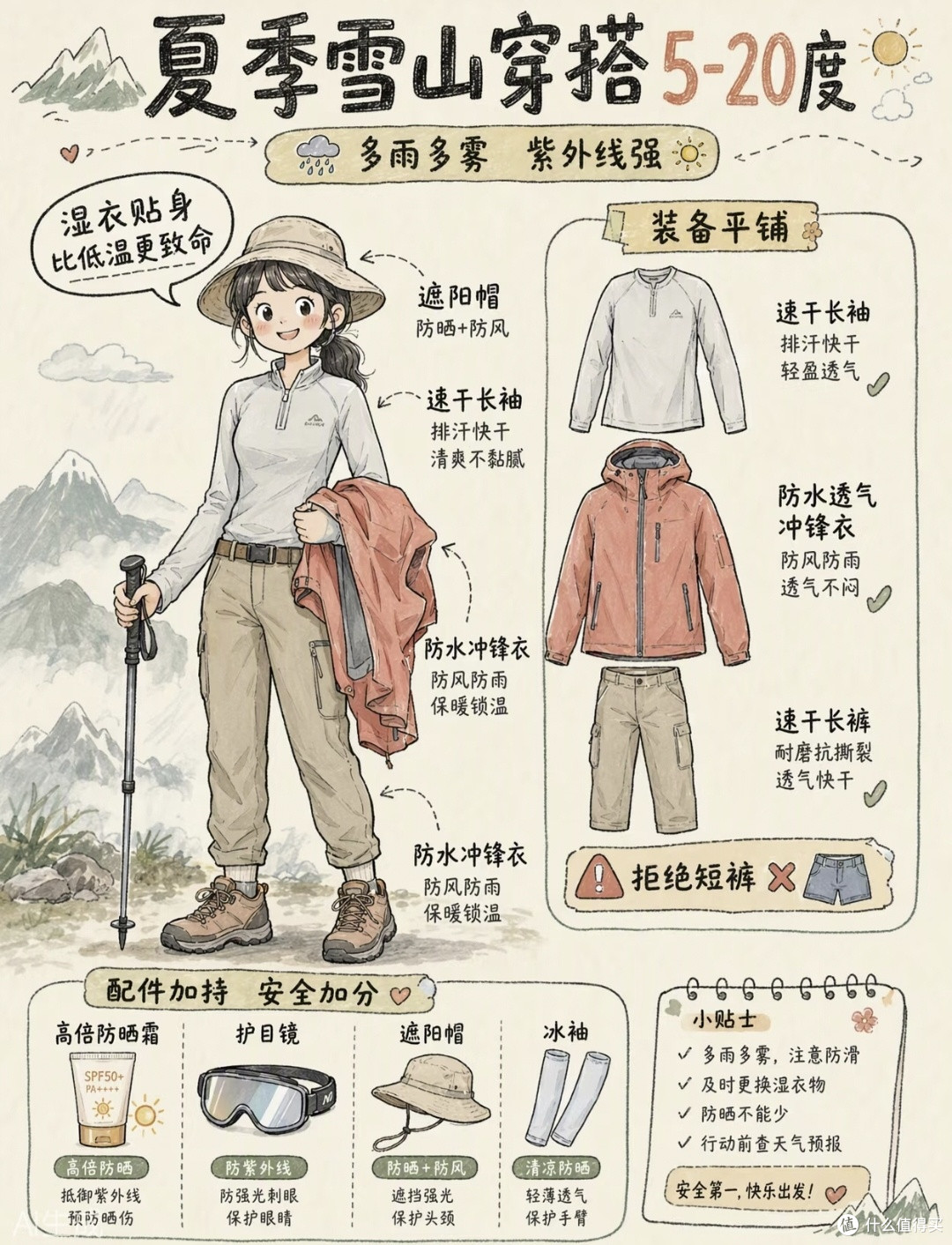 洋葱叠穿户外实测｜徒步露营轻暖穿搭，活动无束缚