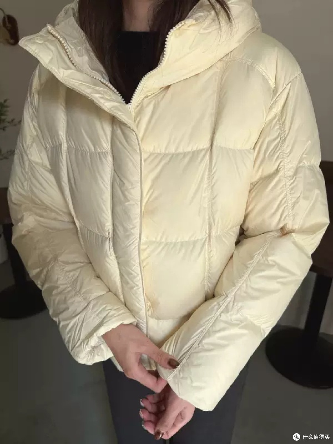 森马黄绿羽绒服保暖实测