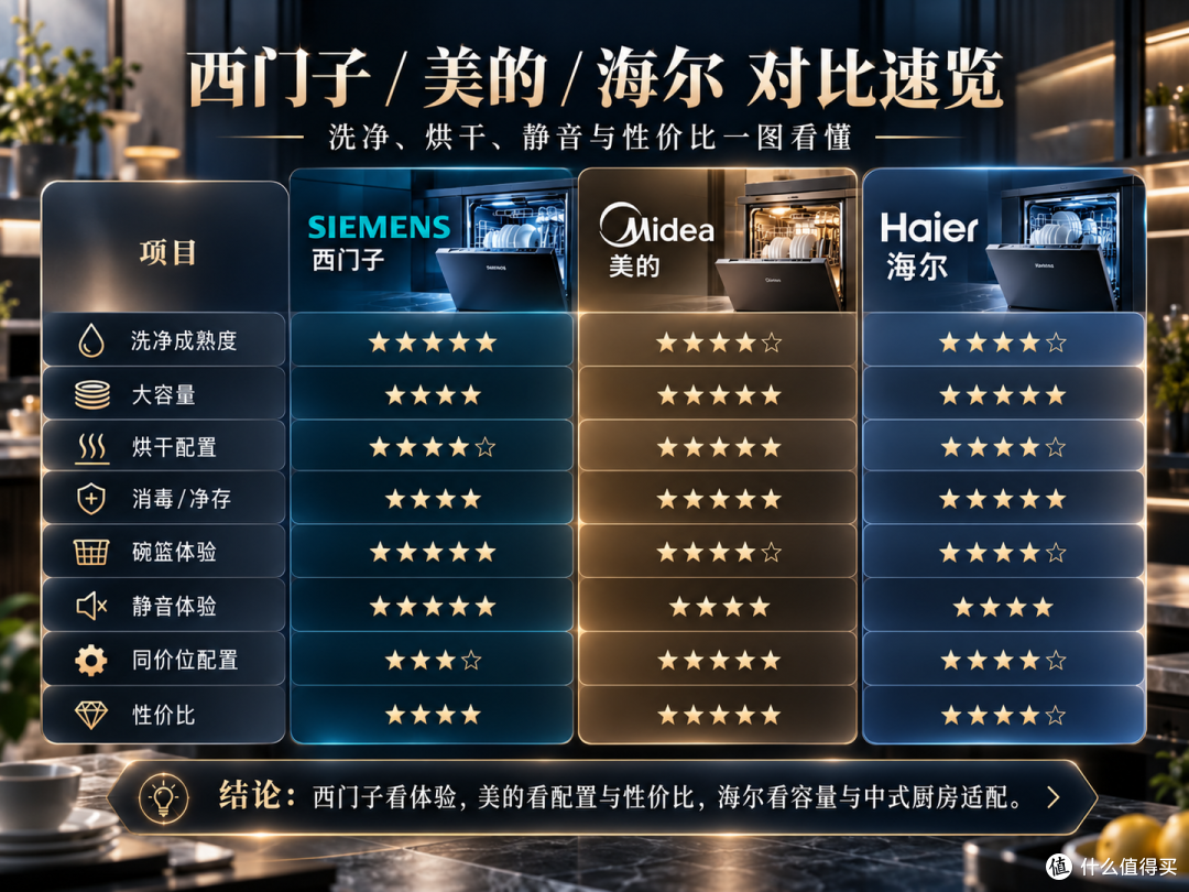 2026双十一洗碗机怎么选？西门子VS美的VS海尔，谁更值得买？