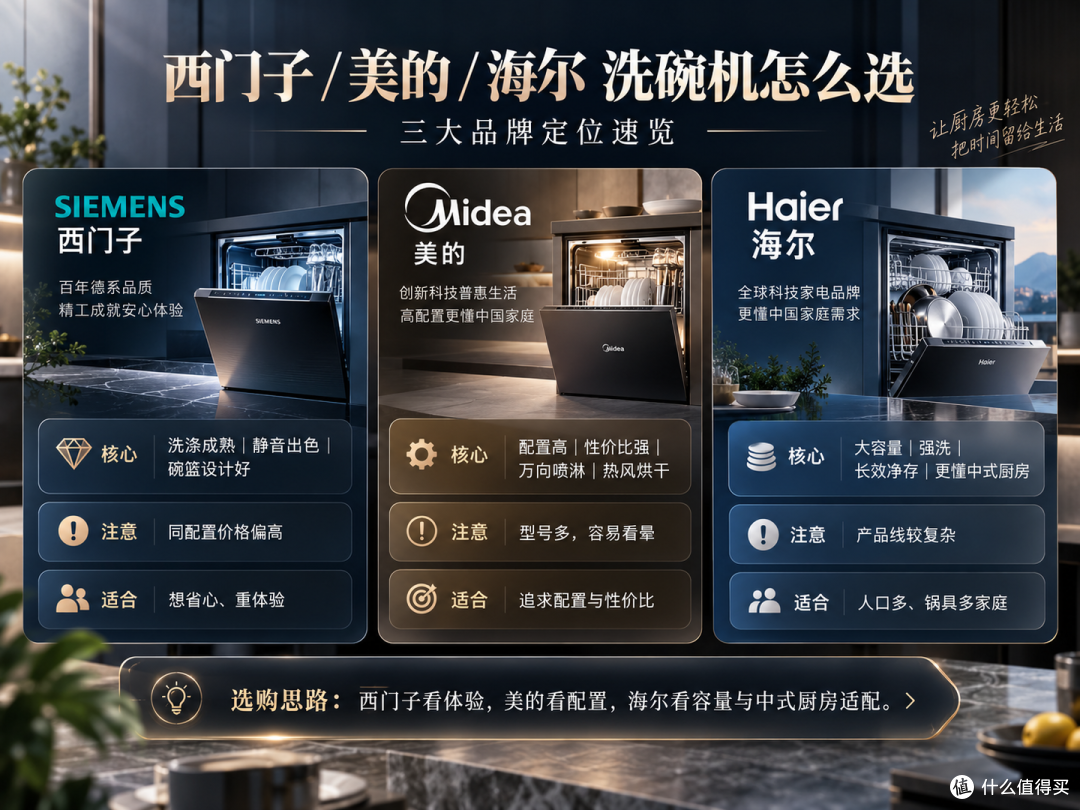 2026双十一洗碗机怎么选？西门子VS美的VS海尔，谁更值得买？