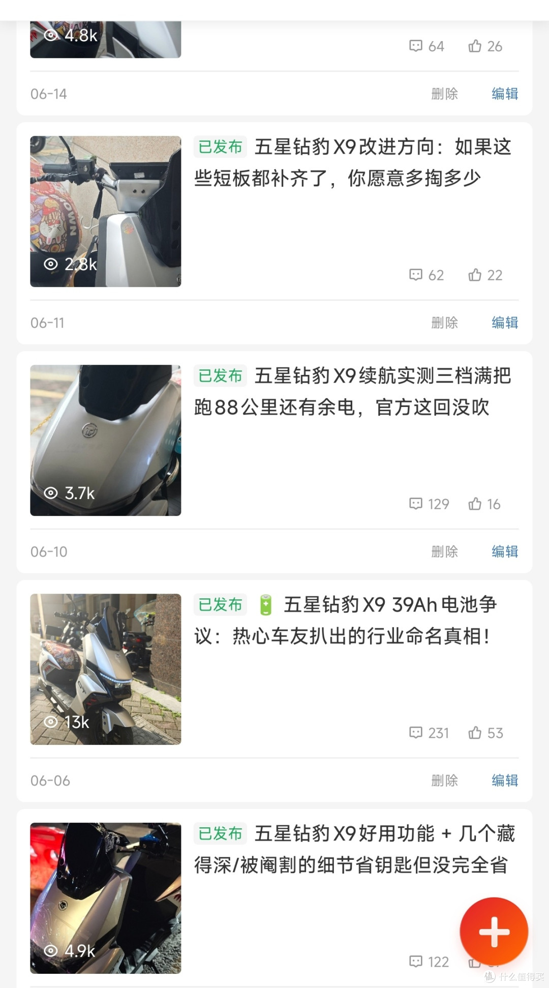 五星钻豹x9电动车文章基本全是硬核精选，好像只有一遍漏评了过了时效