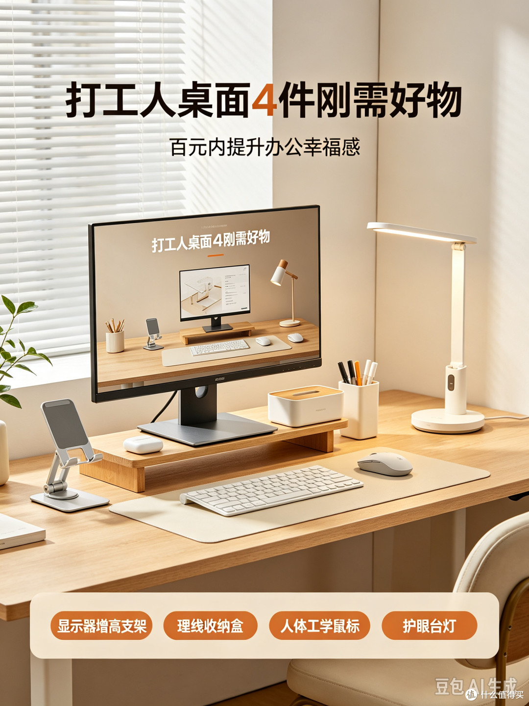 打工人桌面4件刚需好物|百元内提升办公幸福感