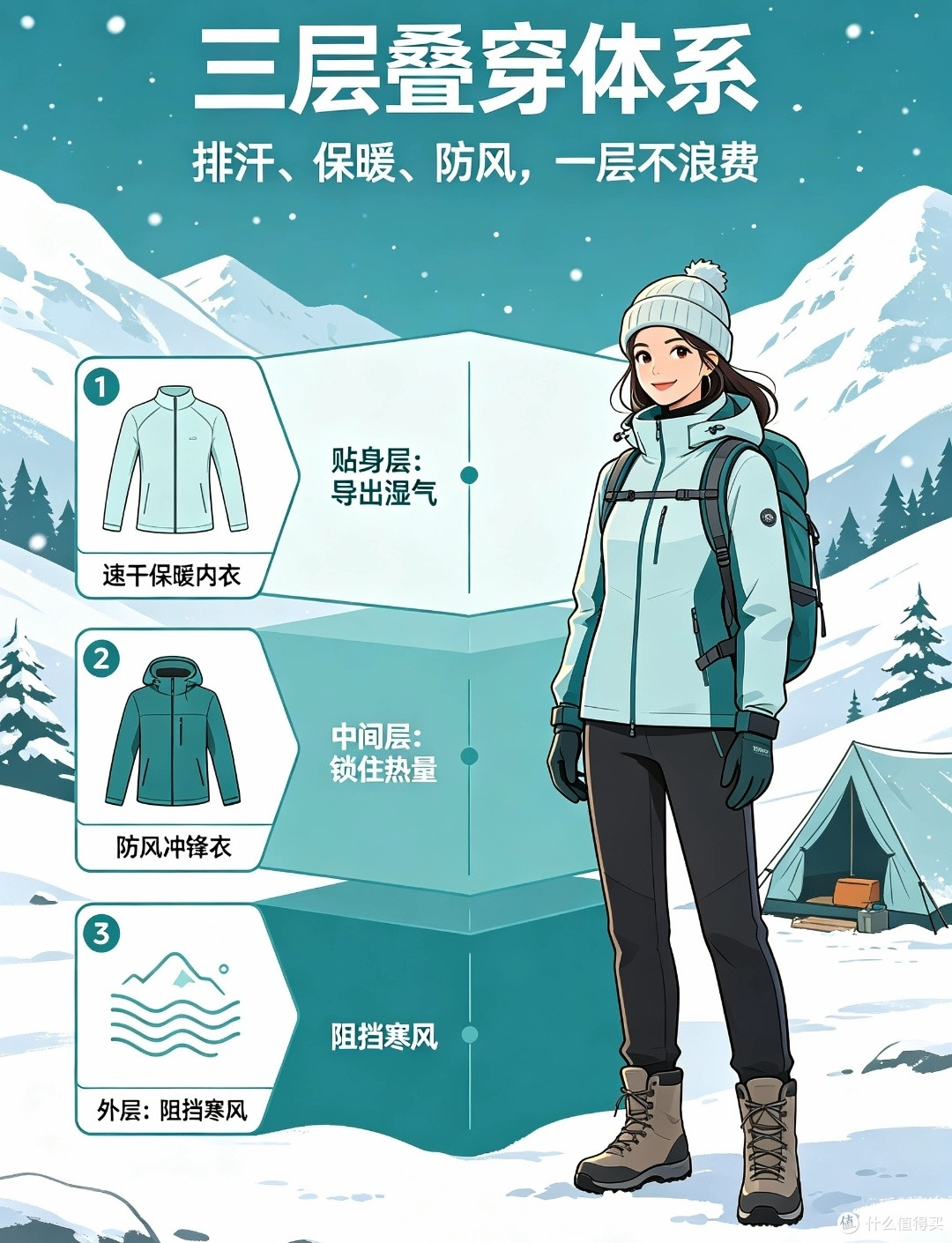 秋冬户外三层叠穿保暖指南