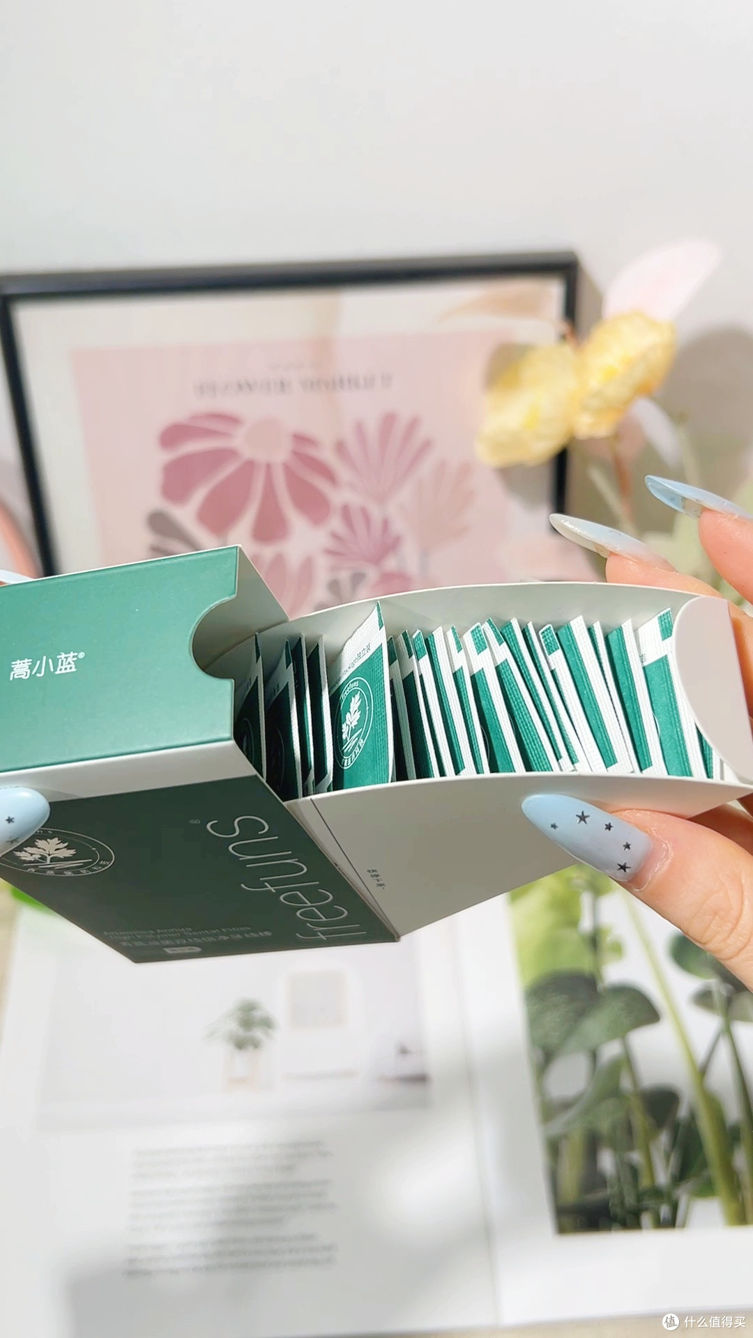 freefuns青蒿双线牙线棒 双线结构更适合牙缝偏松的人
