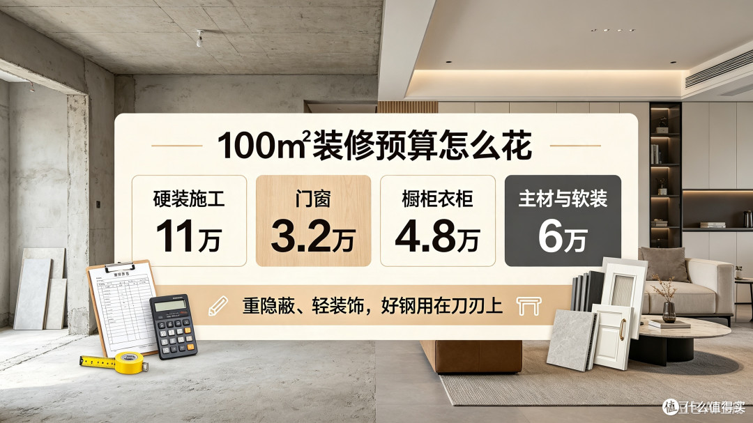 100㎡全屋装修纪实：25万落地预算分配+避坑全攻略