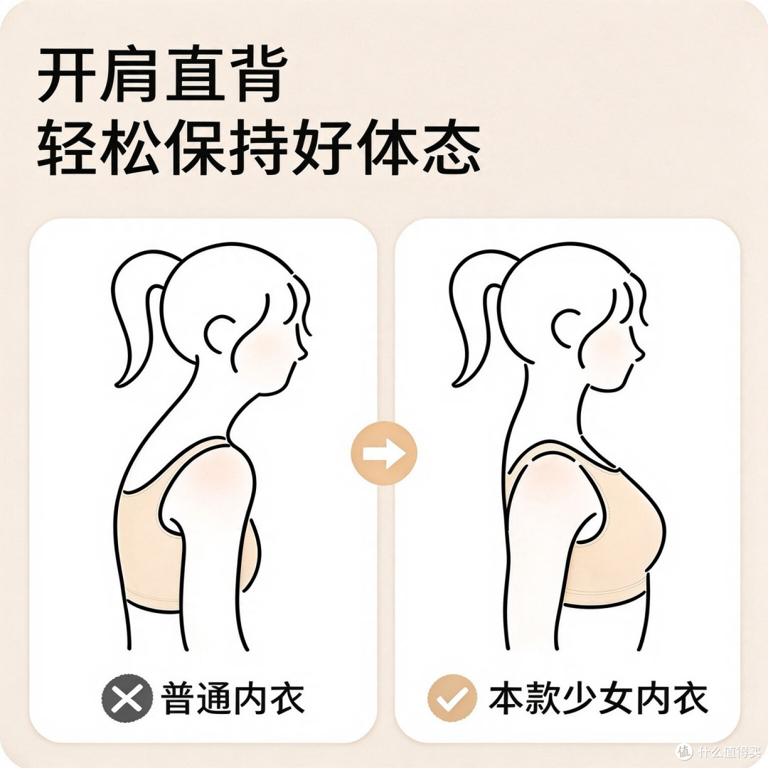 学生党发育期内衣|告别害羞尴尬,体态兼顾运动,校服内搭绝了