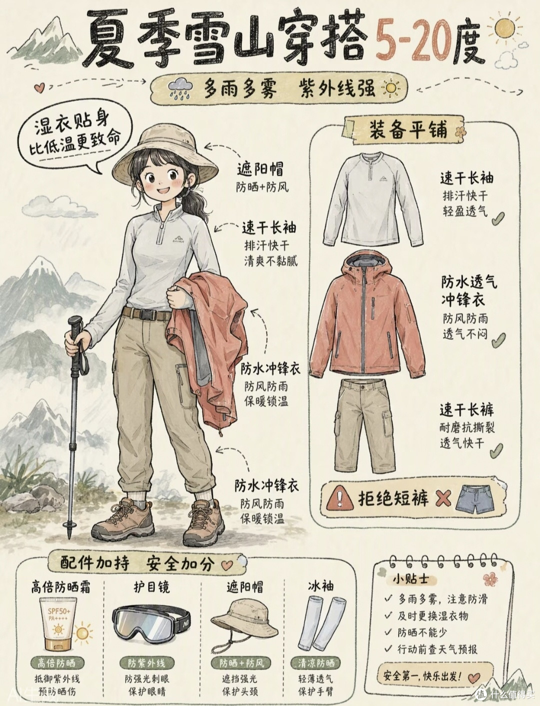 踩坑无数总结!户外轻量穿搭,热脱冷加太省心