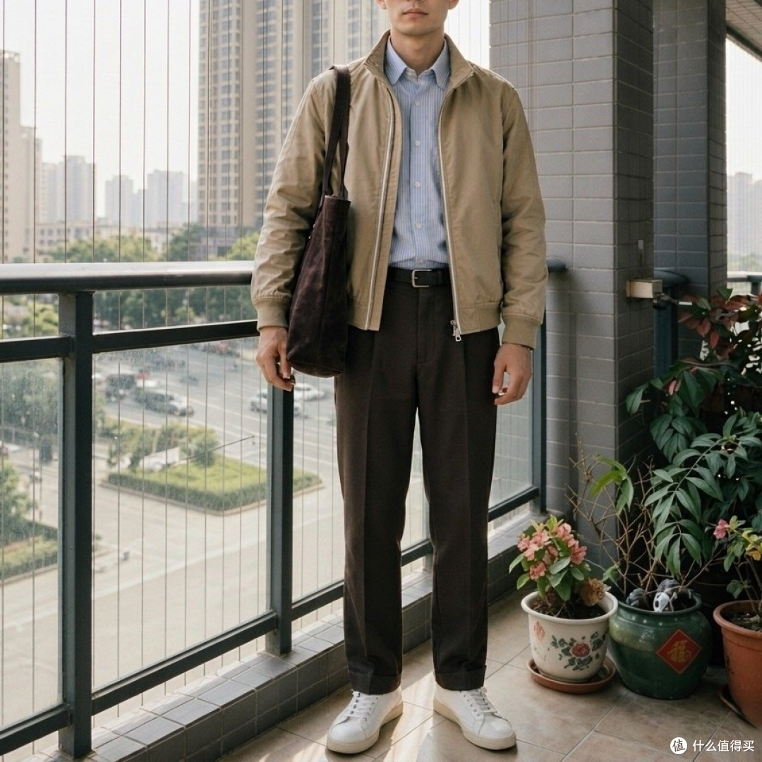 卡其飞行夹克·上身实穿