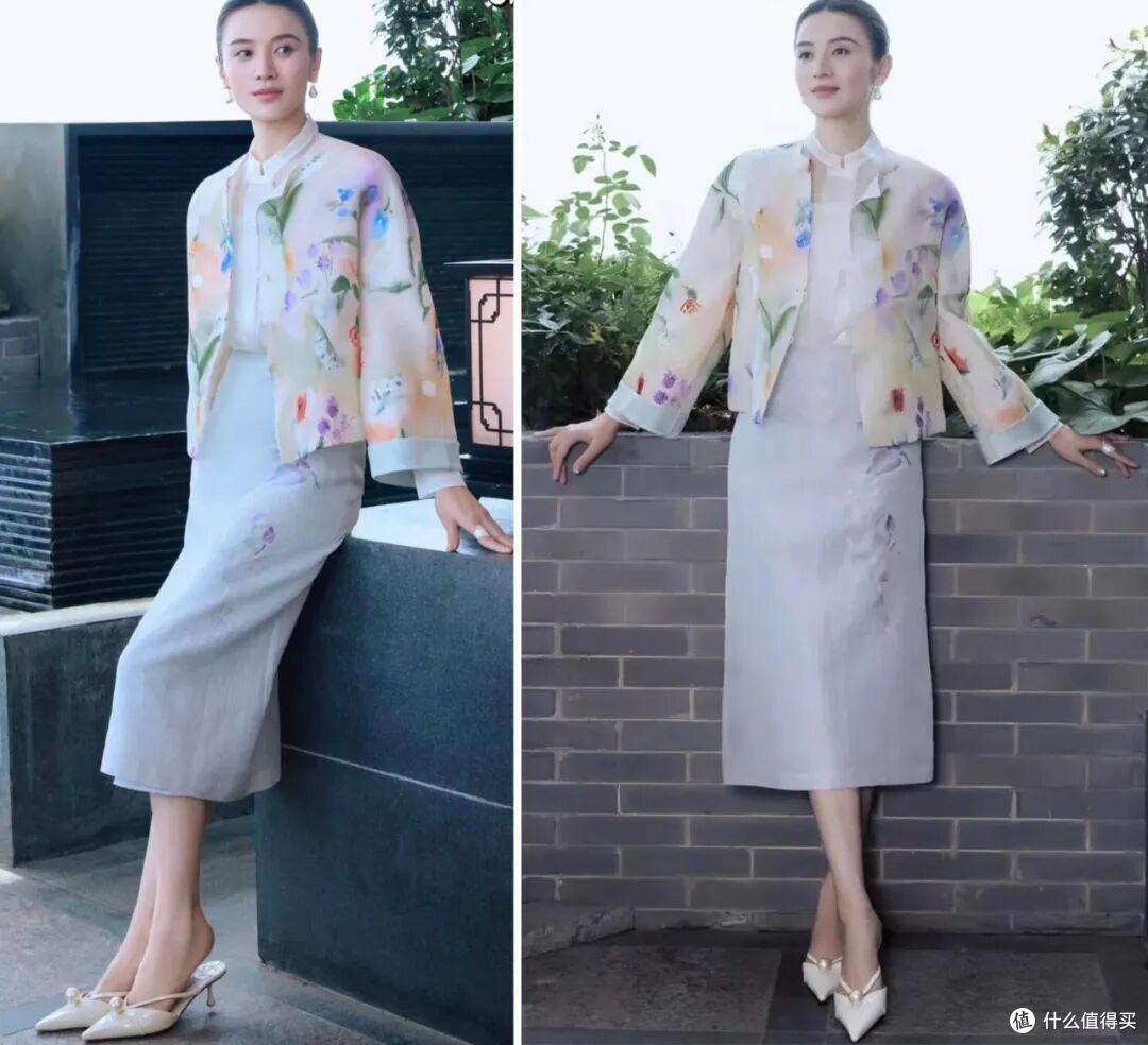 宋佳不愧是穿搭教科书，裙子不配运动鞋，配色大方，吸睛有气质