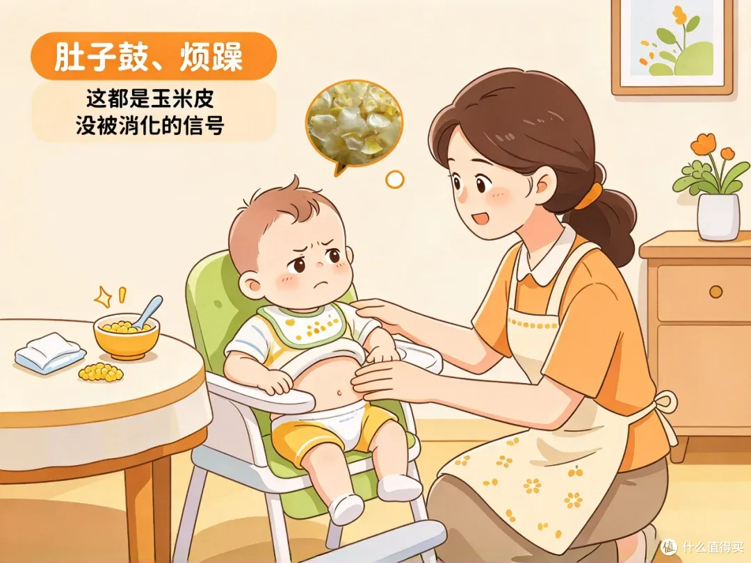 别小看玉米粒外皮,小月龄宝宝吃普通玉米,很容易胀肚不消化