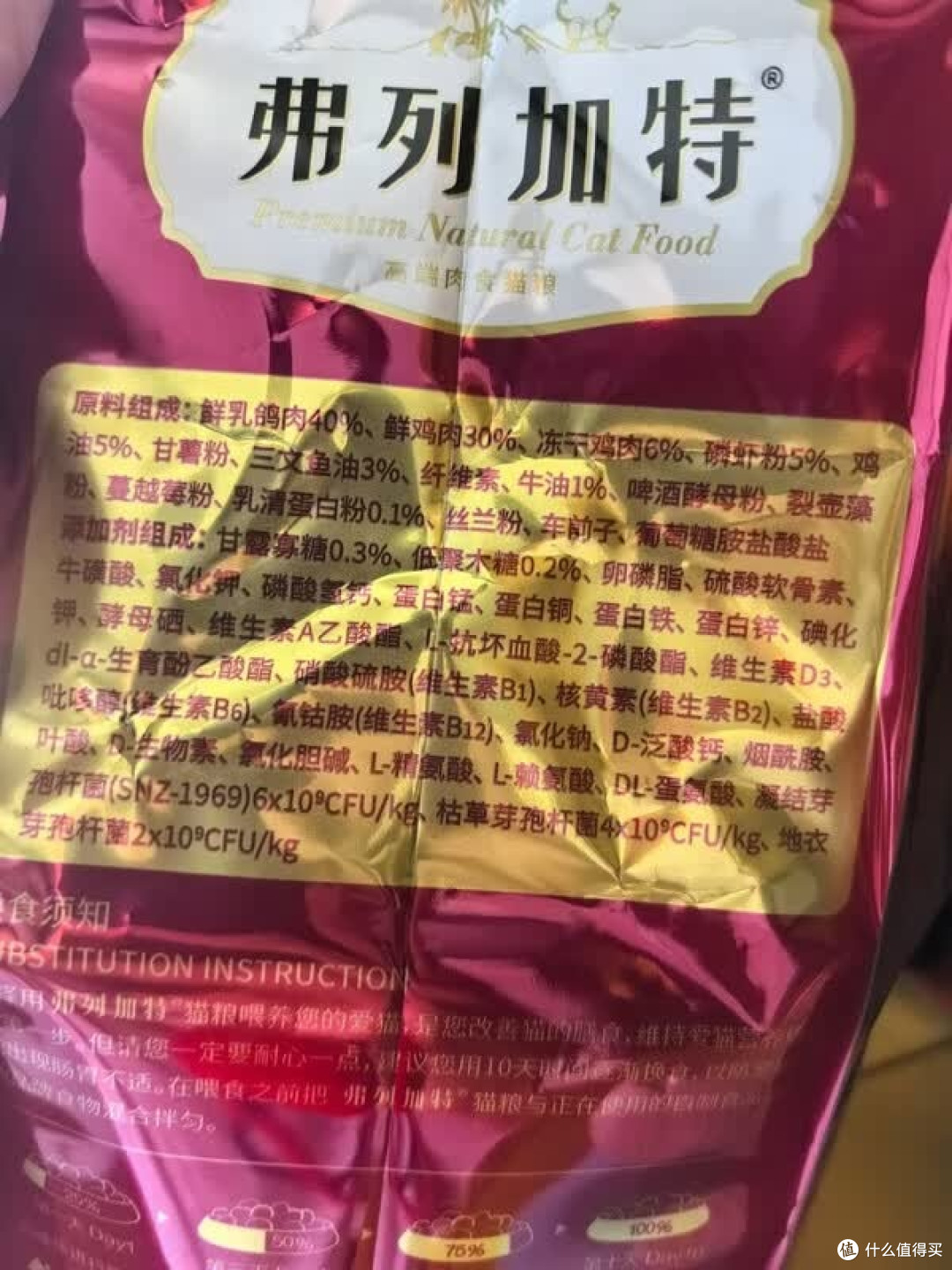 弗列加特猫粮成分实测报告