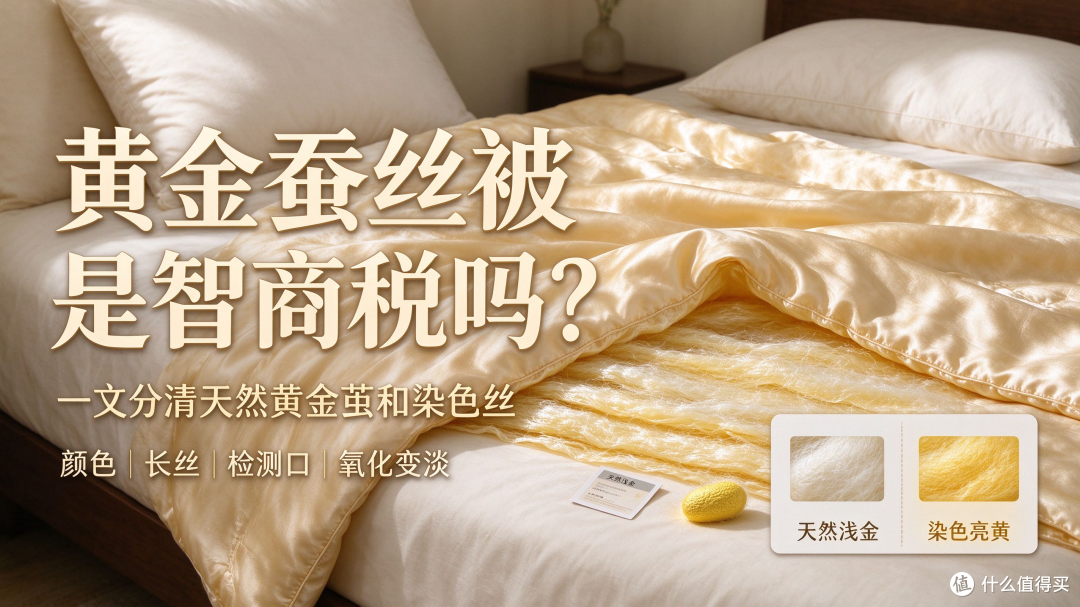 黄金蚕丝被是智商税吗？避坑干货，分清天然黄金茧和染色丝