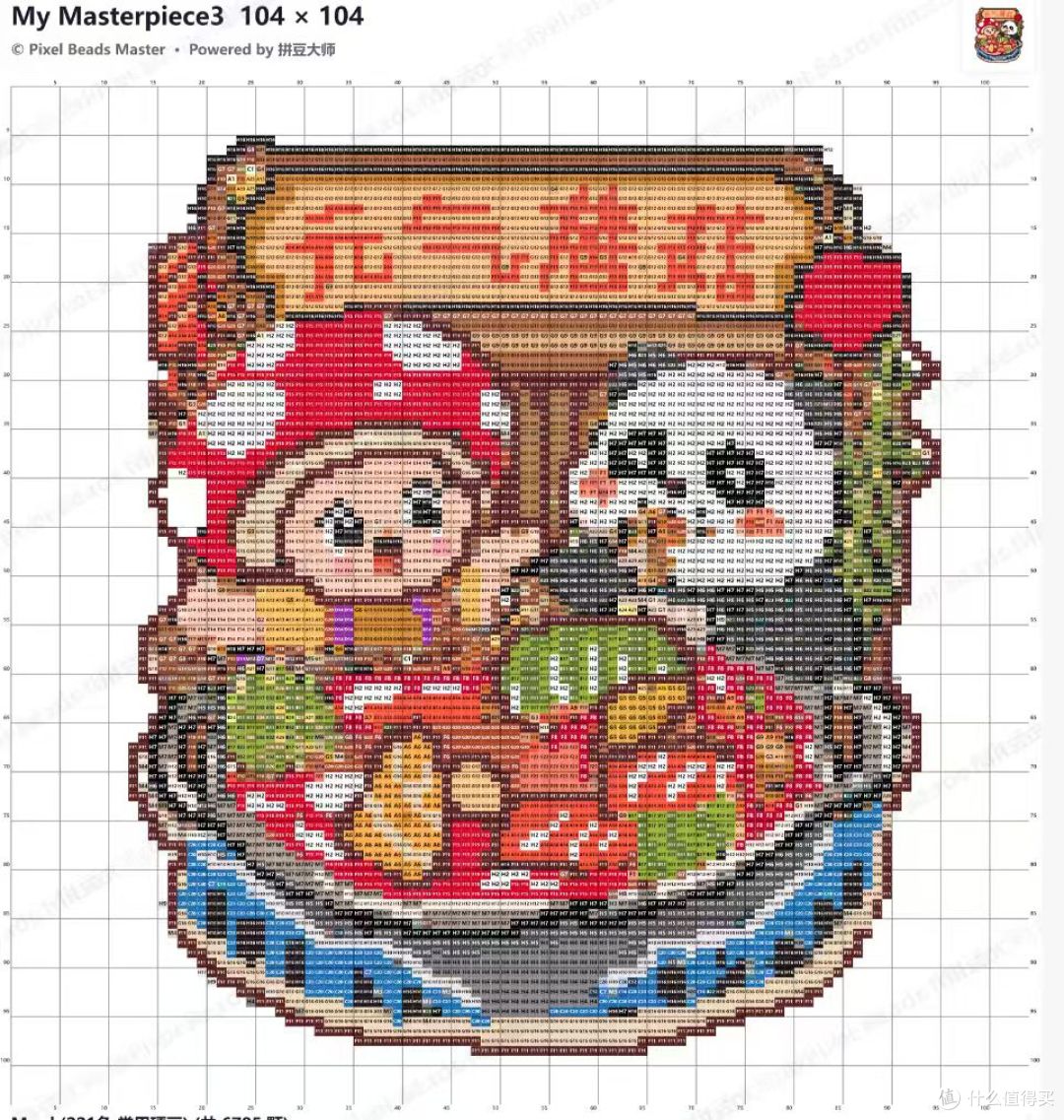 元气蘑菇娘来咯!拼豆图纸大放送!