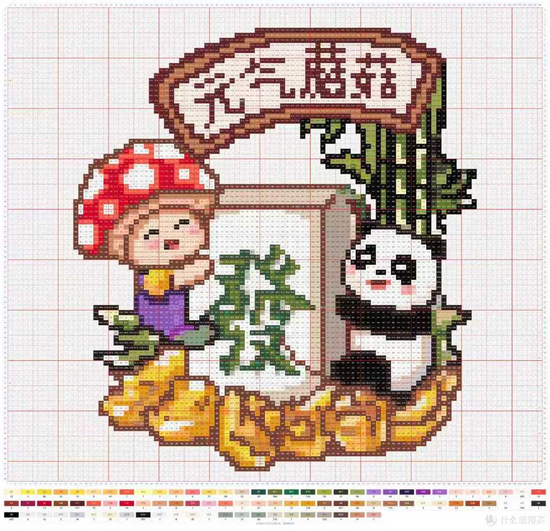 元气蘑菇娘来咯!拼豆图纸大放送!