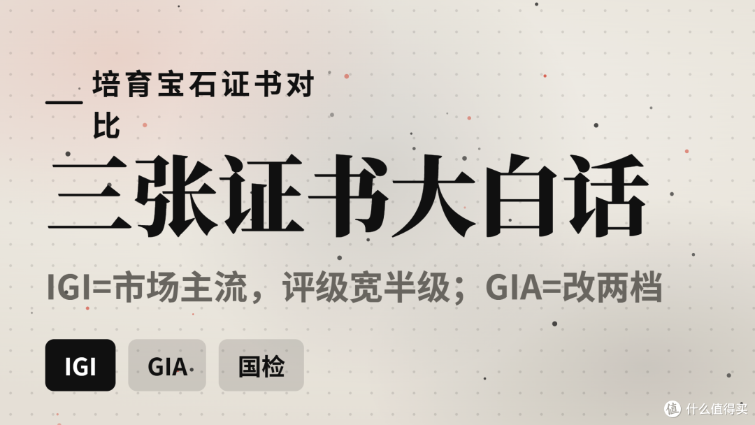 培育宝石证书对比：IGI=4C分级完整