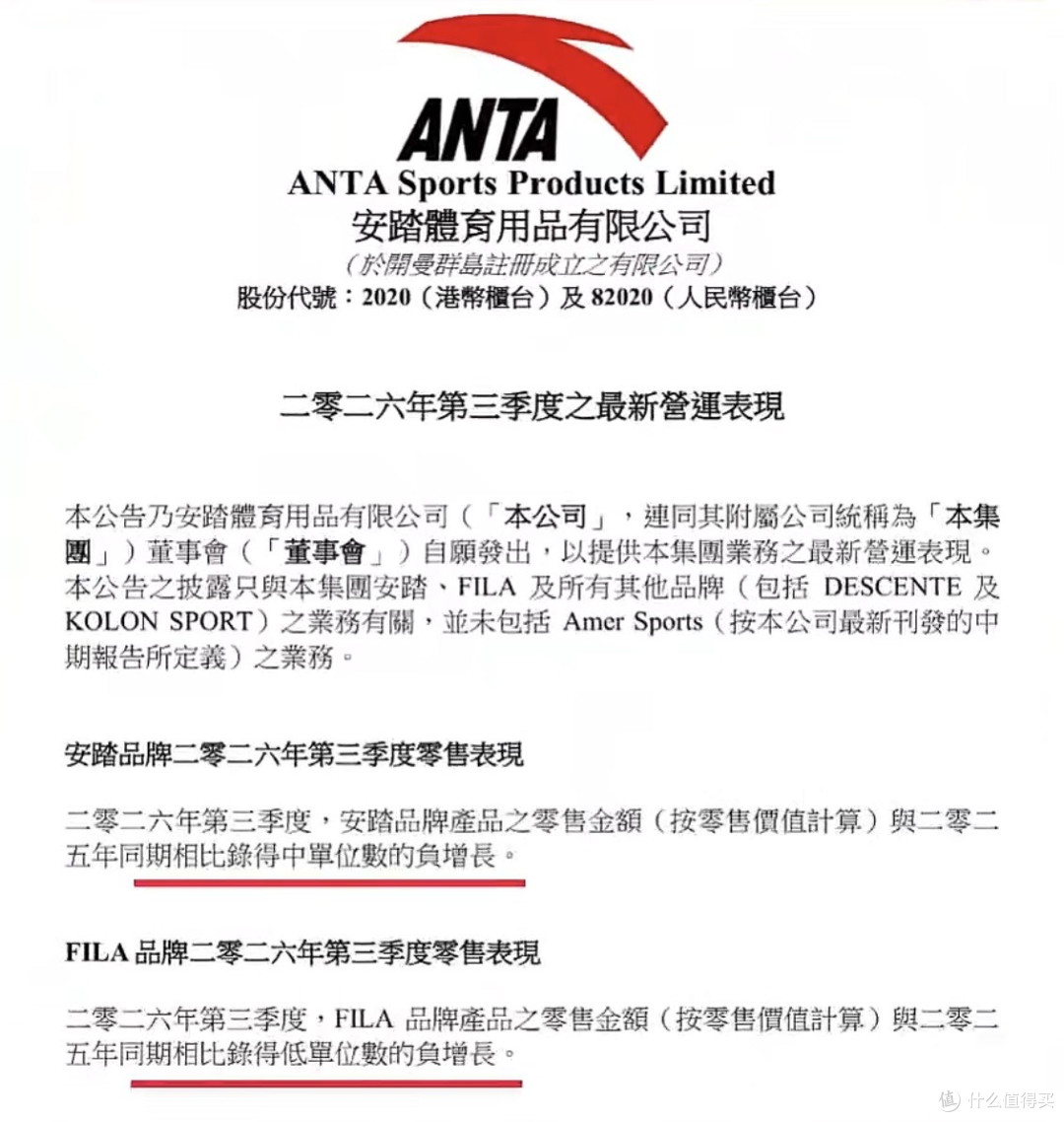 安踏、FILA、特步销售下滑,真的卖不动了?