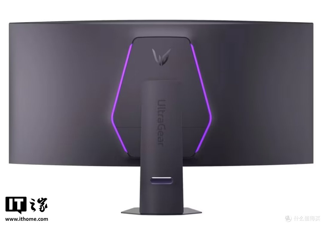 52G930B背面渲染：UltraGear灯环与RGB灯带（IT之家图）