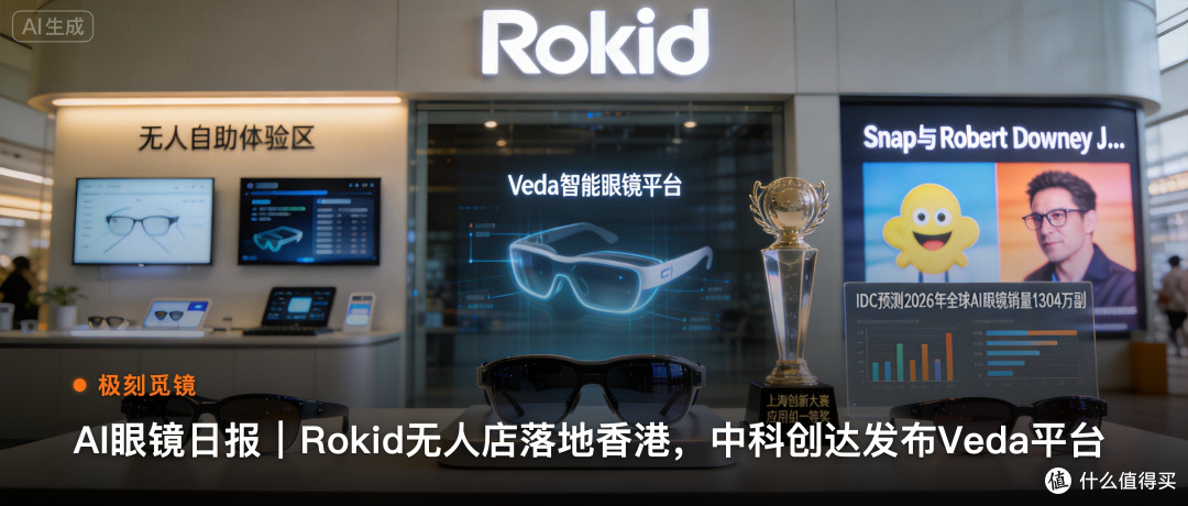 极刻觅镜 | AI眼镜日报｜Rokid无人店落地香港…