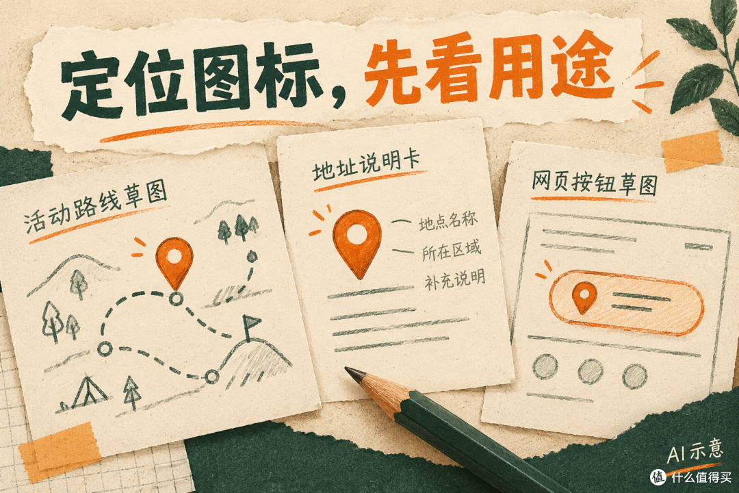 定位图标用途的概念图