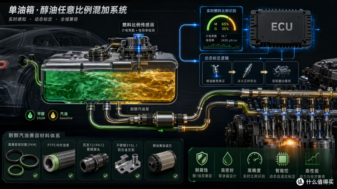 醇耗 6.7L 对油耗 2.8L:全球首款甲醇电混轿车的省钱账,算得平吗?