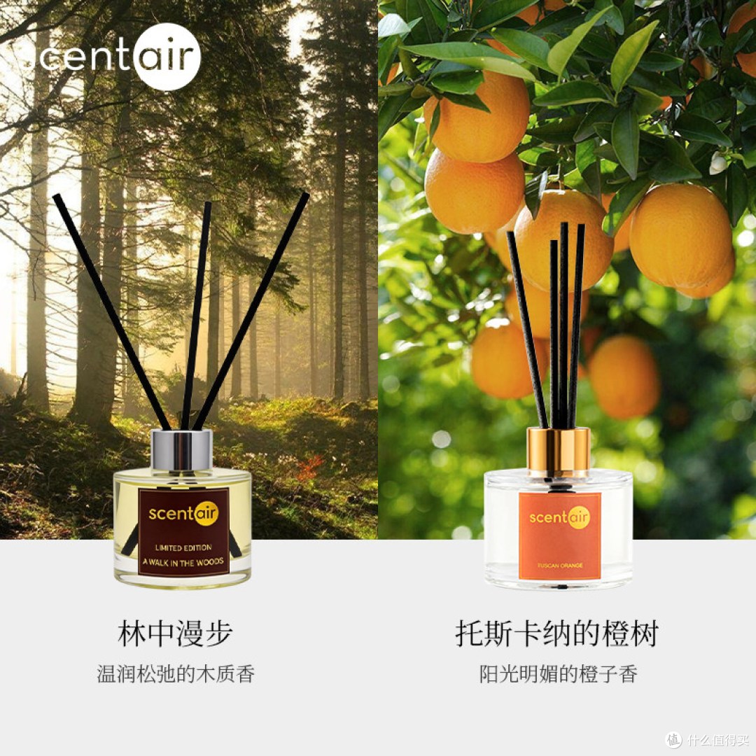 ScentAir 尚雅 托斯卡纳橙藤条香薰,清新柑橘挂,居家百搭香氛