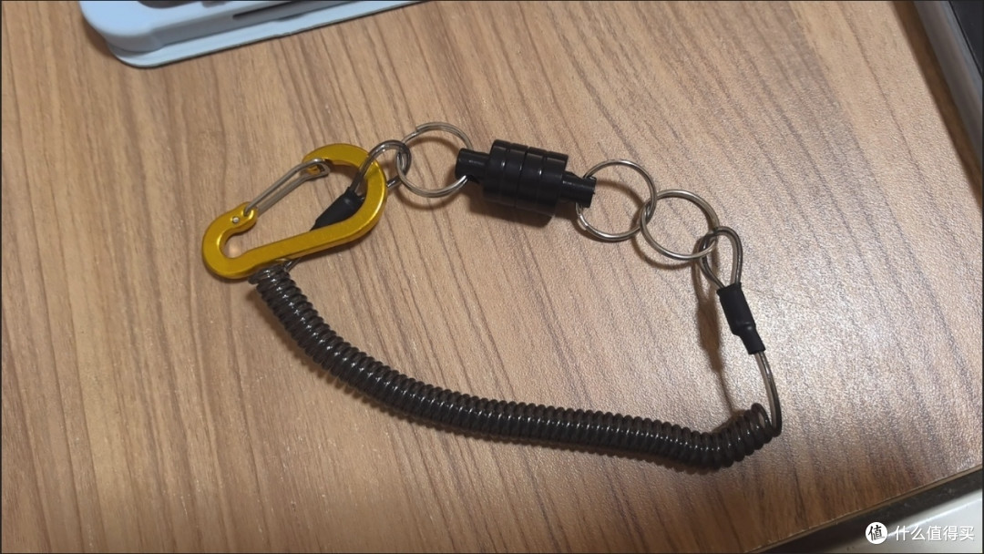 LUYAOG磁力扣钢丝防失手绳伸缩绳防丢路亚钓鱼绳