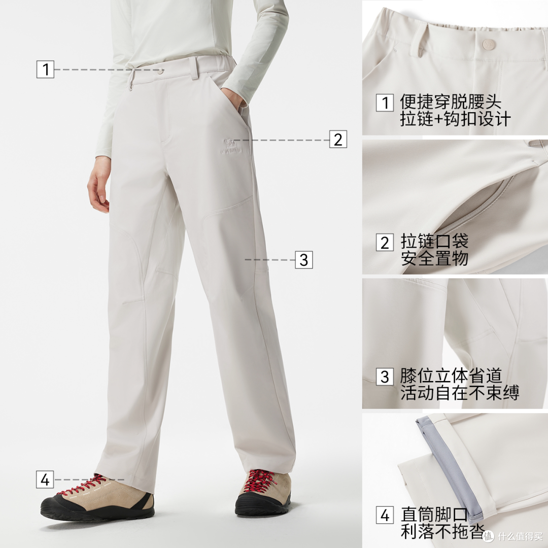 骆驼三防软壳裤,防风防泼水拒油污,秋冬徒步通勤都合适