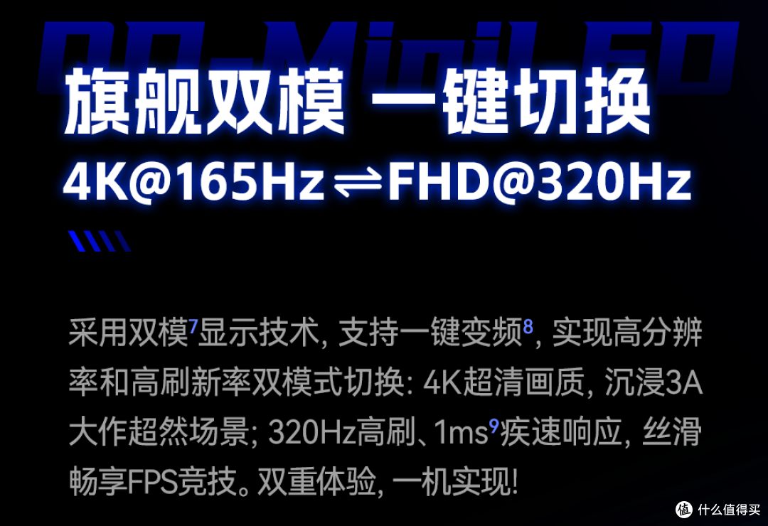 4K MiniLED显示器首选：双模4K/320Hz+Type-C