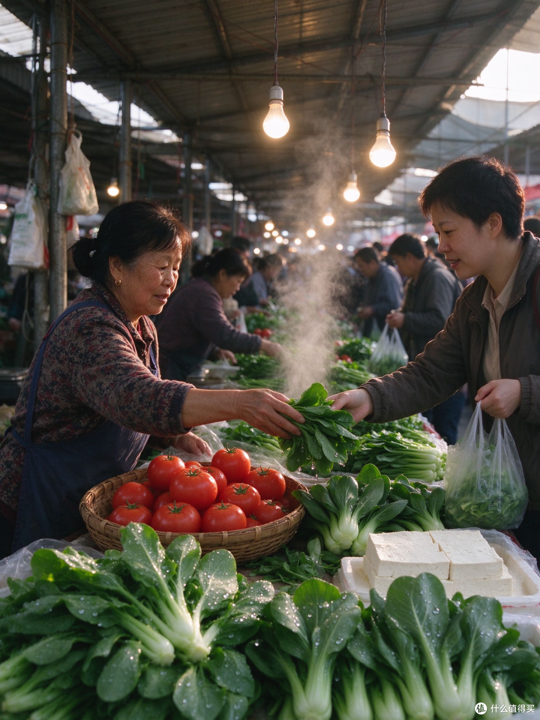 清晨六点的菜市场