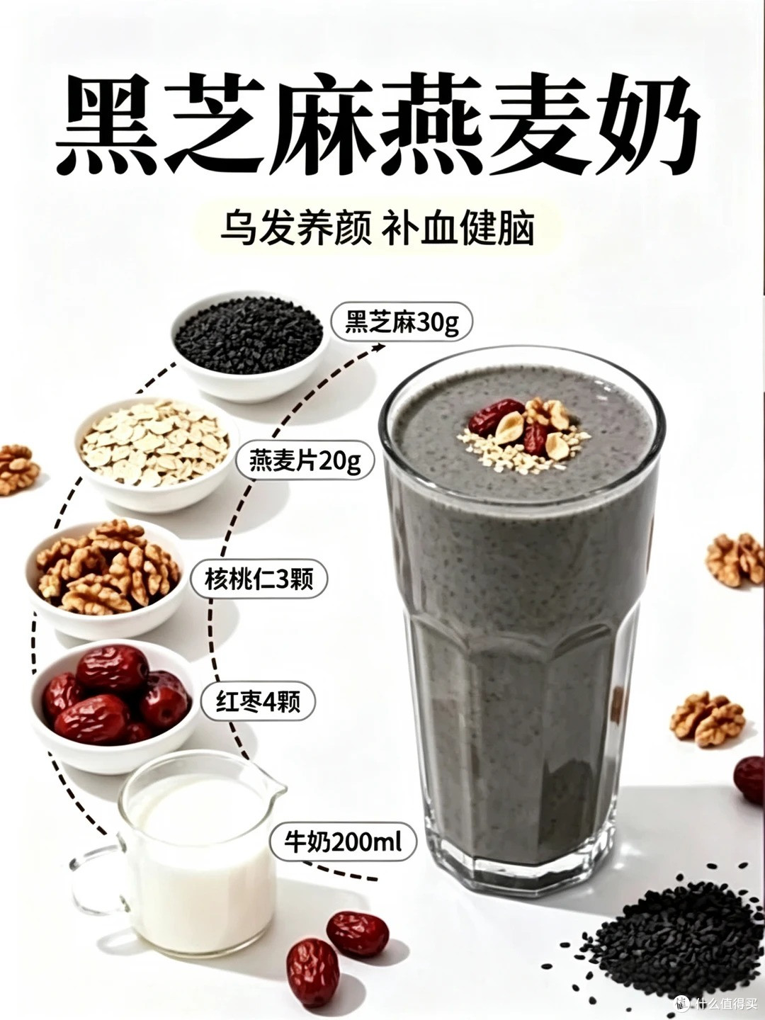 🖤黑芝麻燕麦奶|喝出好状态的养生奶🥛