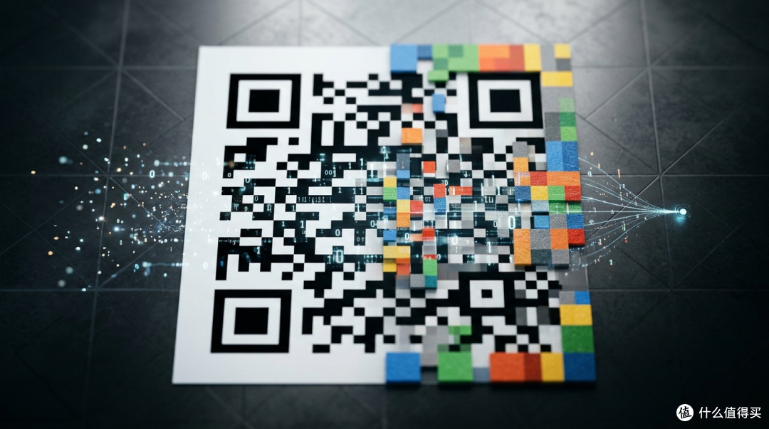 打了马赛克的二维码,AI几分钟就扫开了