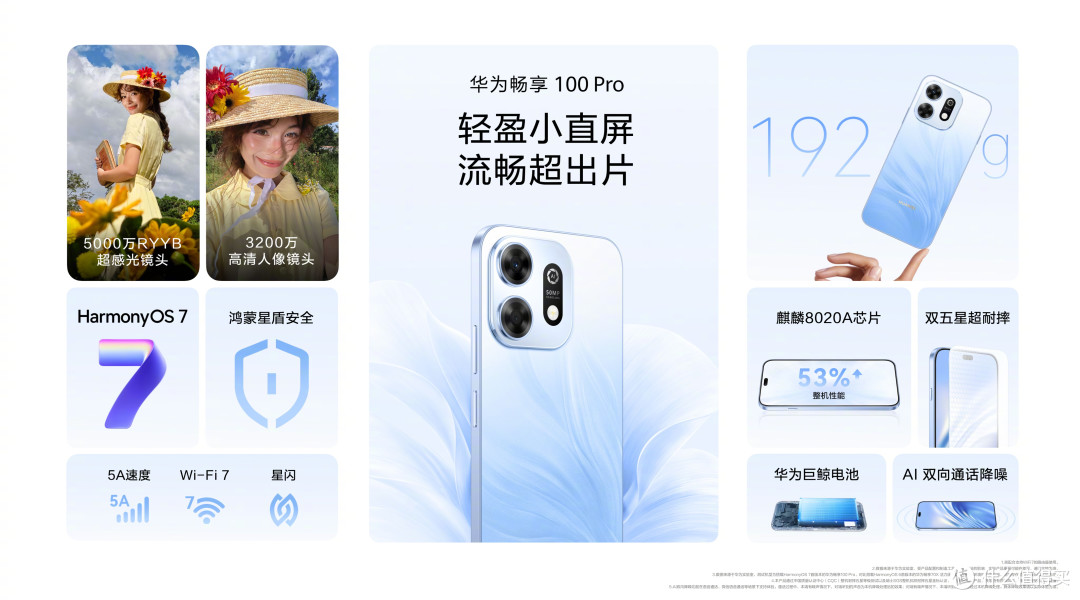 1399元起,华为畅享100系列发布:Pro Max有8800mAh+北斗卫星