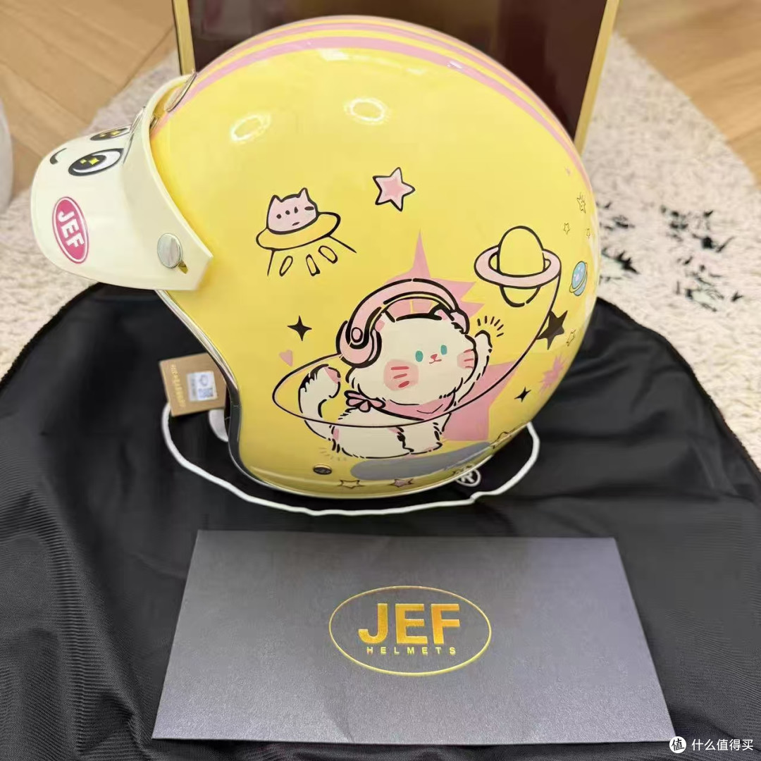 JEF 复古小盔体四分之三头盔，男女同款春夏骑行盔