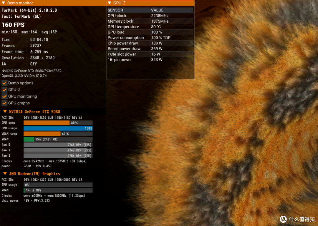 技嘉AORUS RTX5080超级雕AMD锐龙 9 9900X3D平台装机实测