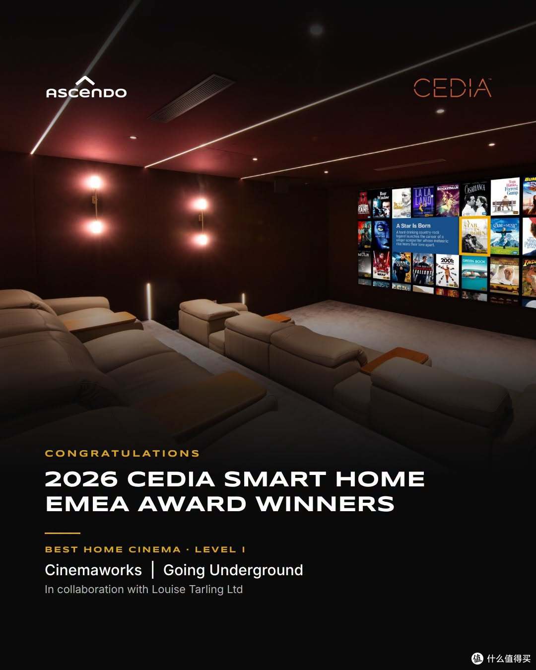 重磅喜讯！德国ASCENDO阿斯顿五大私人影院横扫 2026 CEDIA AWARD