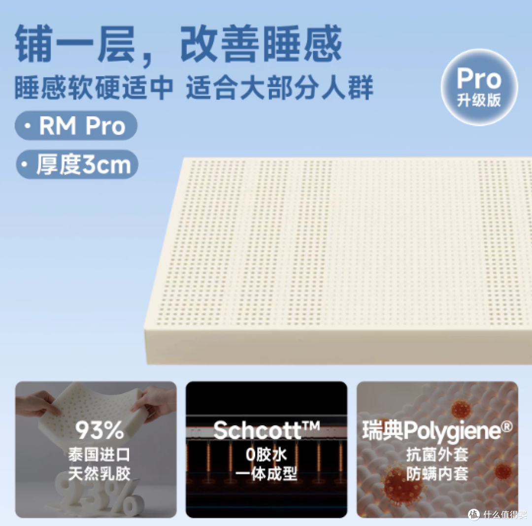 8H天然全乳胶床垫泰国进口RmPro橡胶单人宿舍学生10cm家用软垫被