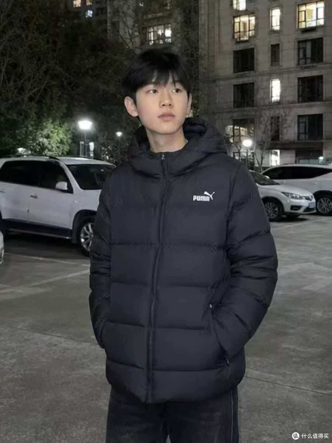 彪马儿童连帽羽绒服百搭时尚款